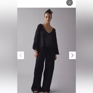 Kimchi Blue Joni Embroidered 3/4 Ruffle Blouse